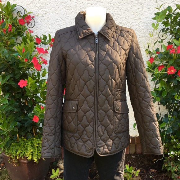 DKNY Active Women’s Brown Quilted Full Zip Coat/Jacket. Size M - Picture 1 of 12